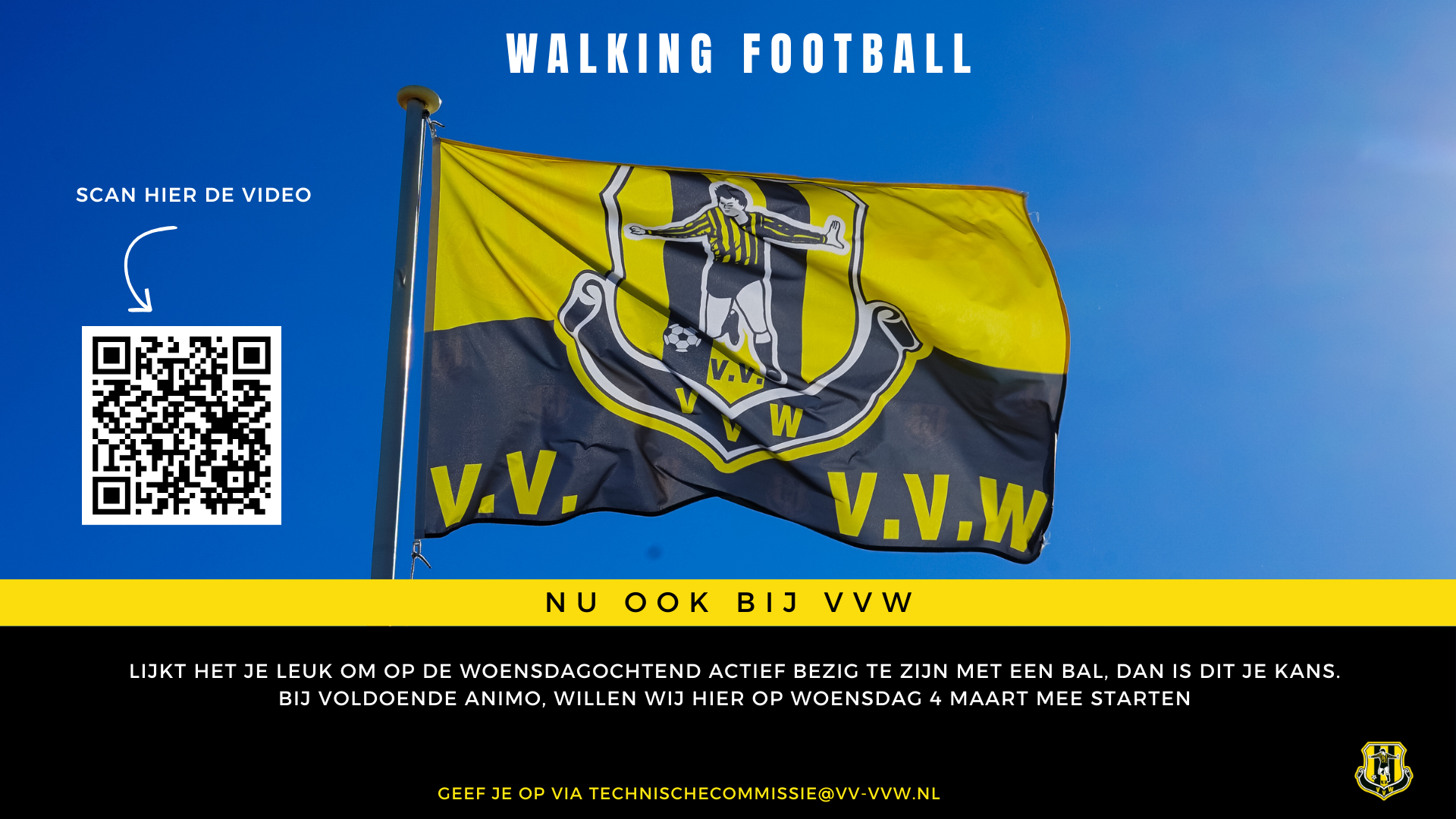 Walking Football bij VVW meld je nu aan!